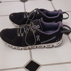 On Cloud Black and White Athletic Sneakers